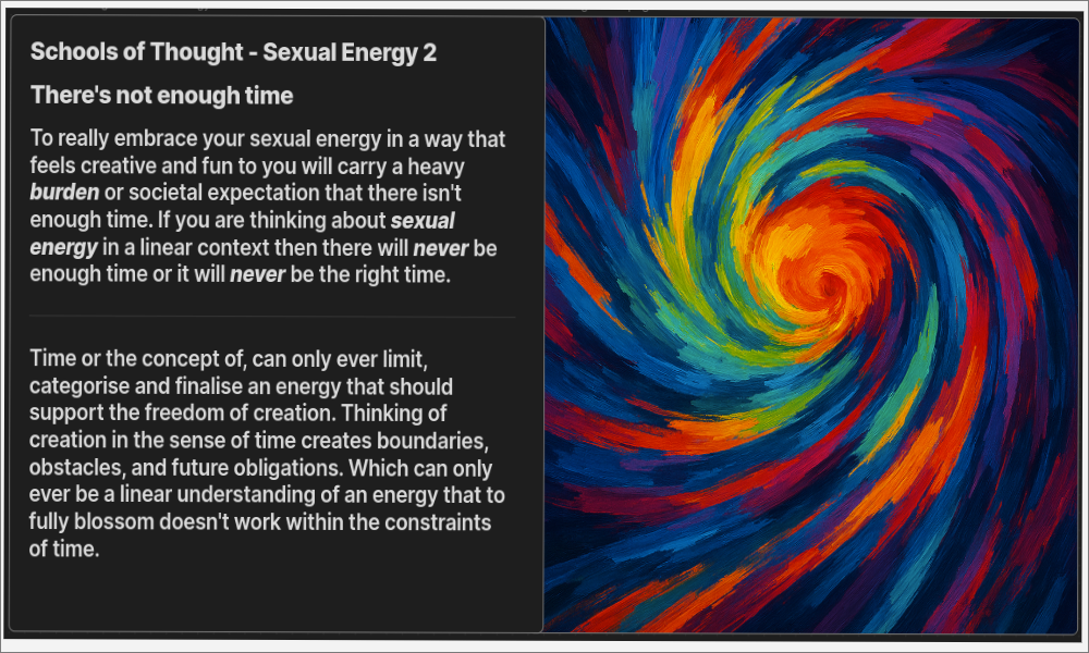Sexual Energy - Not Enough Time